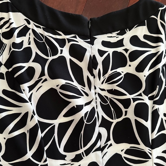 Jessica Howard Women's Black White Pattern Midi Sleeveless Dress Size 10P NWOT - Picture 10 of 14